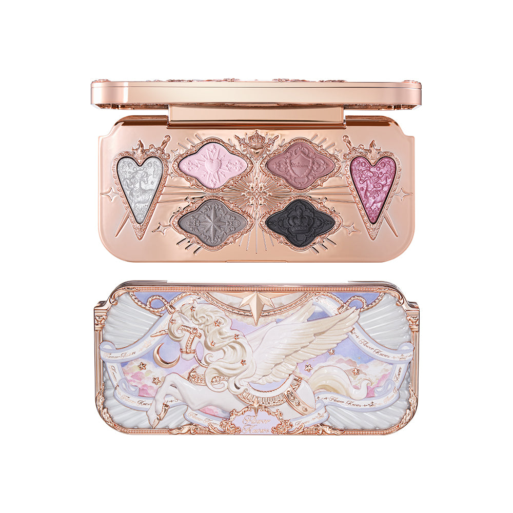 【予約販売／ナイトユニコーンコレクション】６色サテンメイクアップパレット＜3色＞